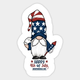 Patriotic Gnome Sticker